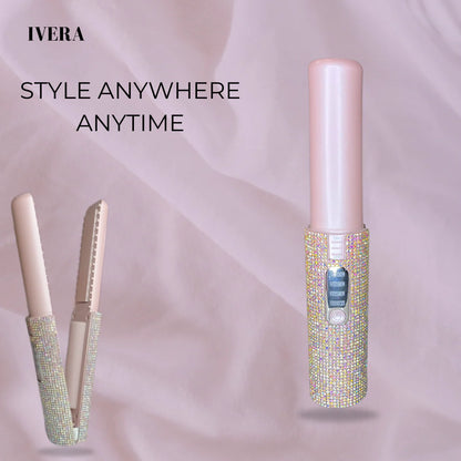 Drahokamová bezdrátová žehlička na vlasy